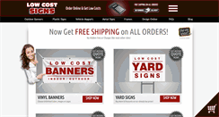 Desktop Screenshot of lowcostsigns.com