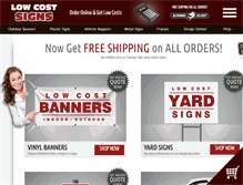 Tablet Screenshot of lowcostsigns.com